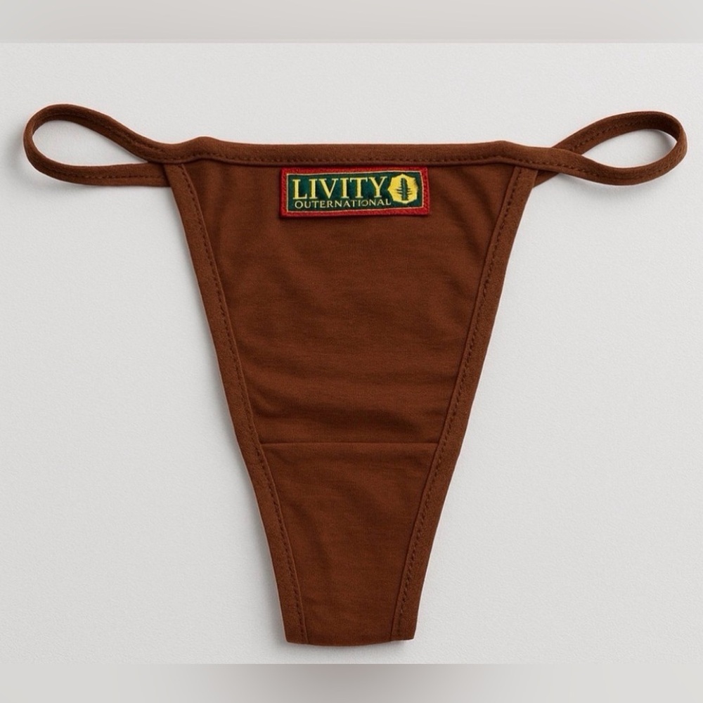 Livity Outernational Livi-G Thong Hemp Organic Cotton size L Brown New(F81)